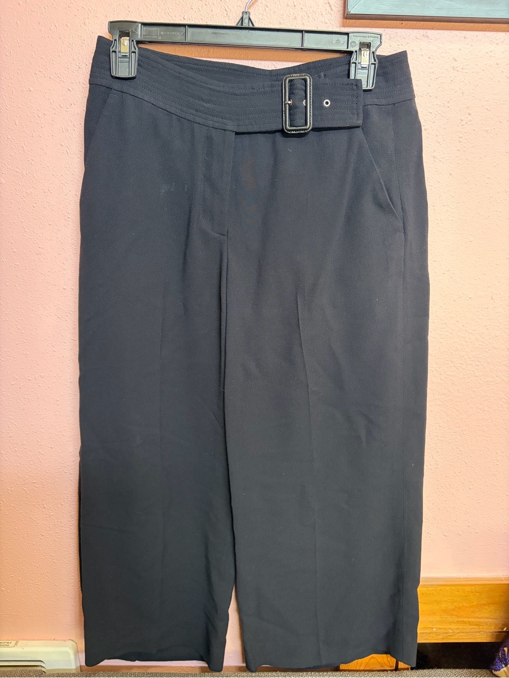 A.L.C. Women’s high waist belted wide leg pants size 0 navy blue